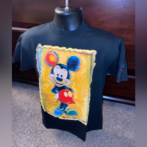 Vintage 1997 Disney‎ Mickey Mouse Eric Robison Art Portrait T-Shirt Small Bold! - Picture 2 of 7